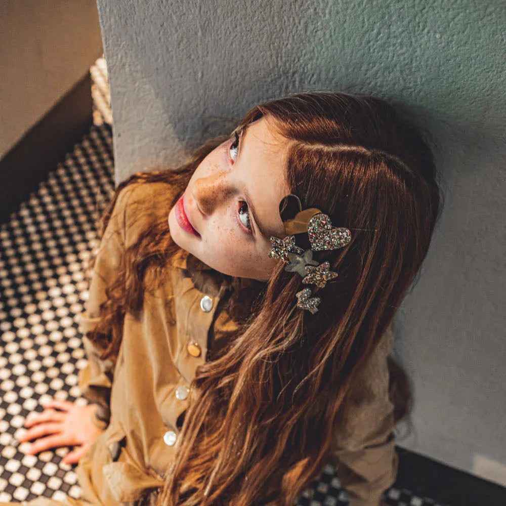 GLITTER 3 STARS HAIR CLIP