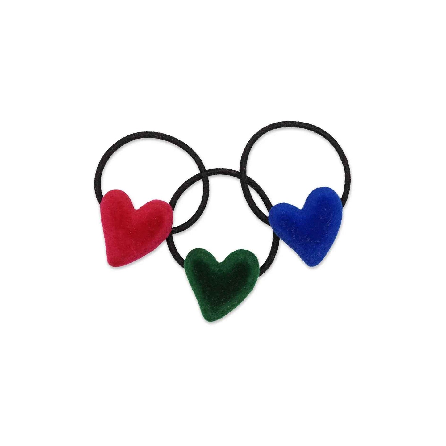 VELVET HEART HAIR TIE