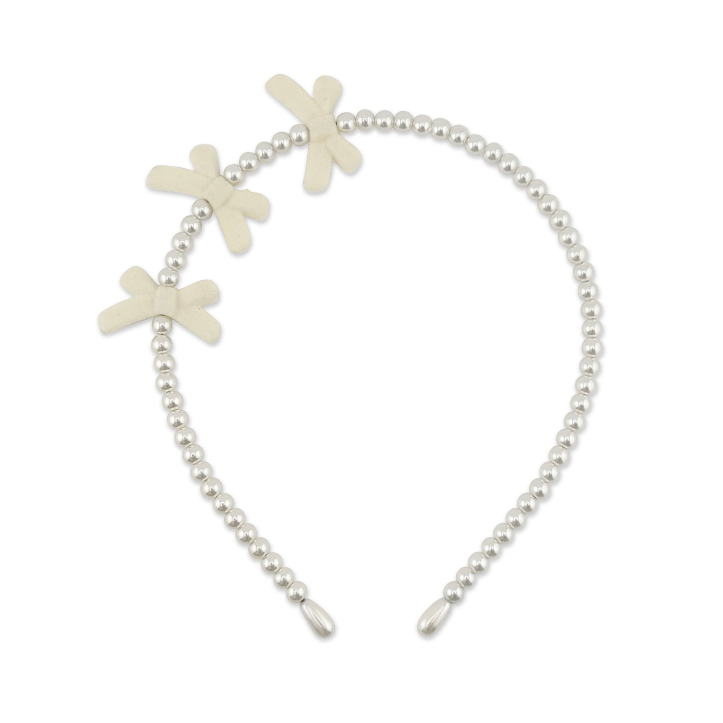 TRIO RIBBON PEARL HEADBAND