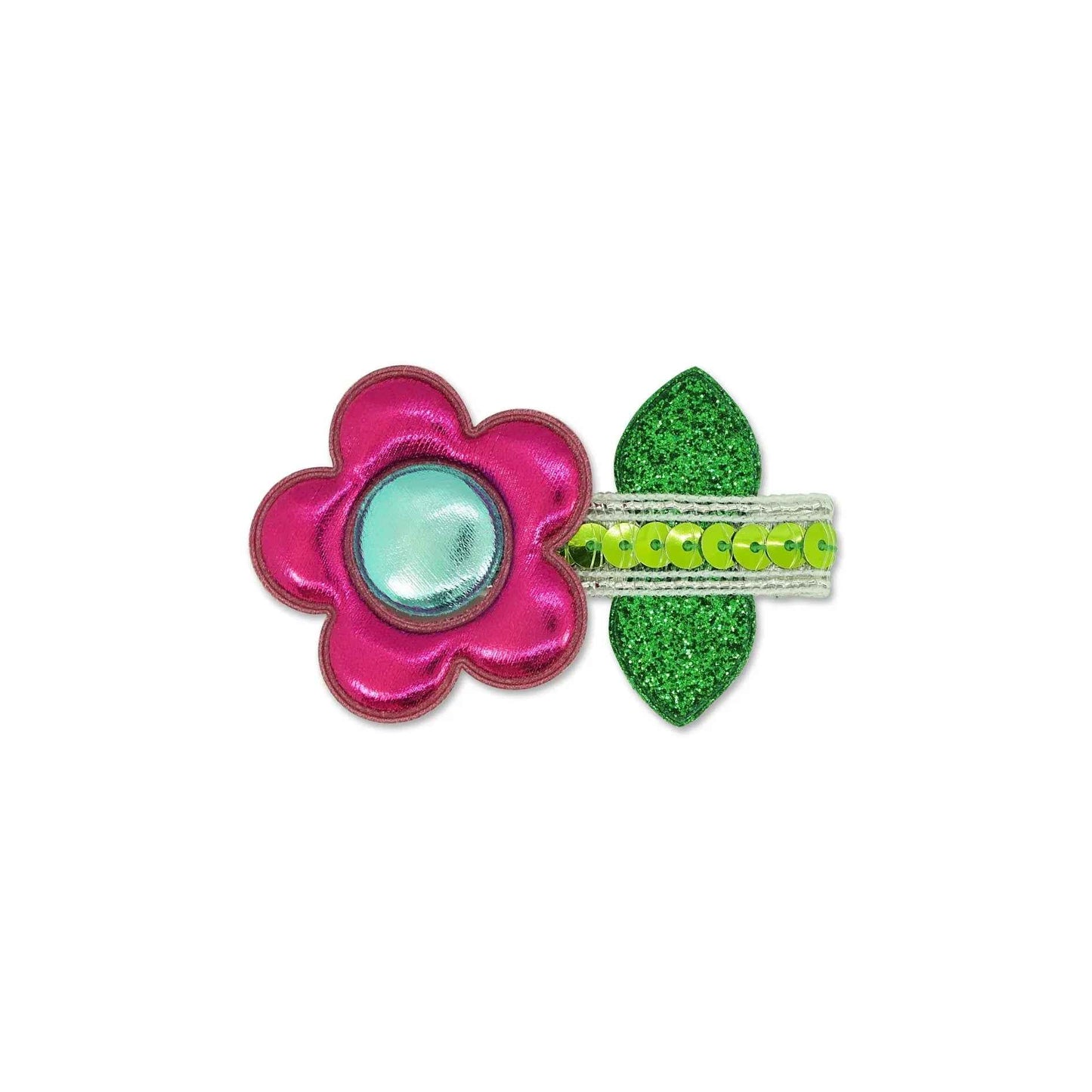 METALLIC FLOWER HAIR CLIP