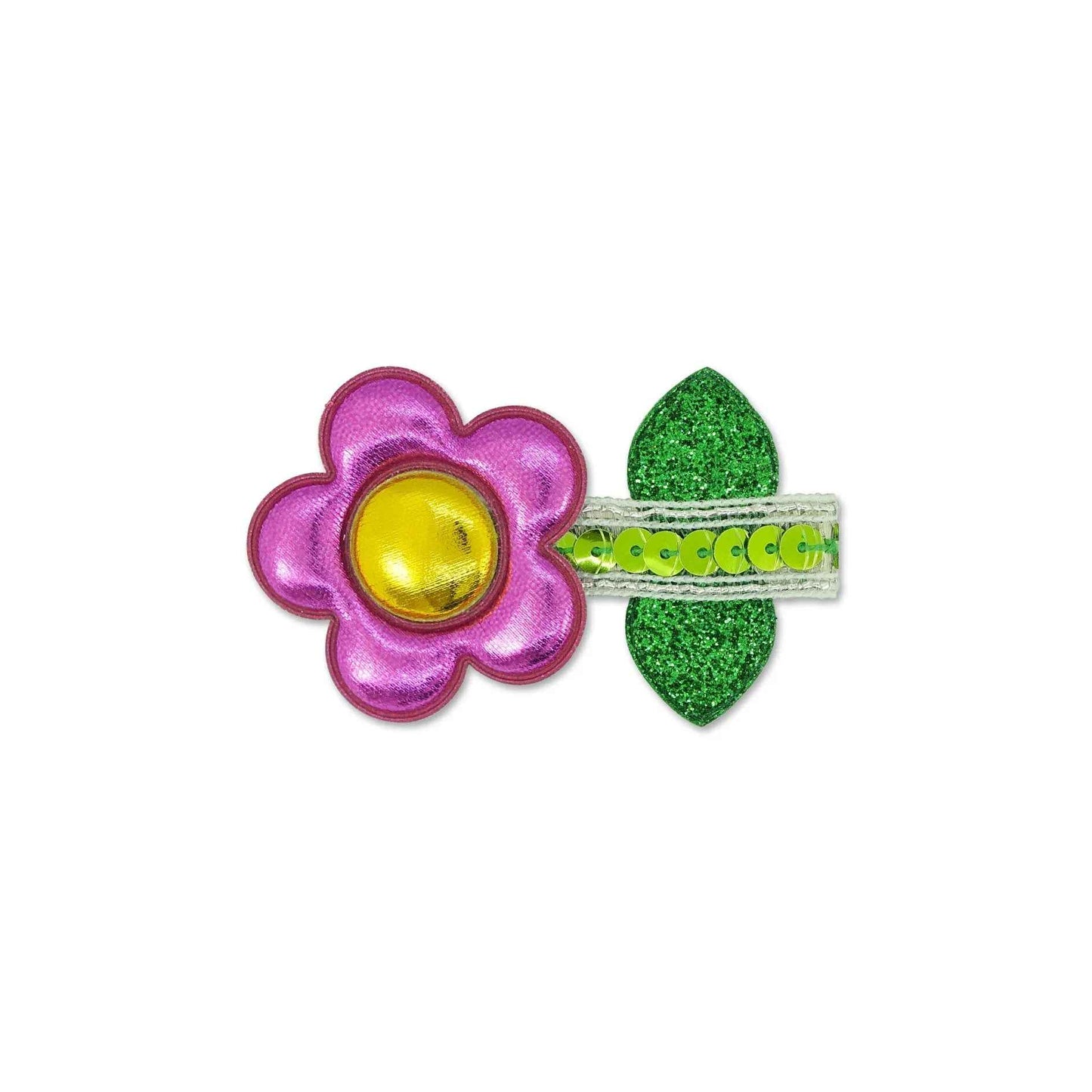 METALLIC FLOWER HAIR CLIP
