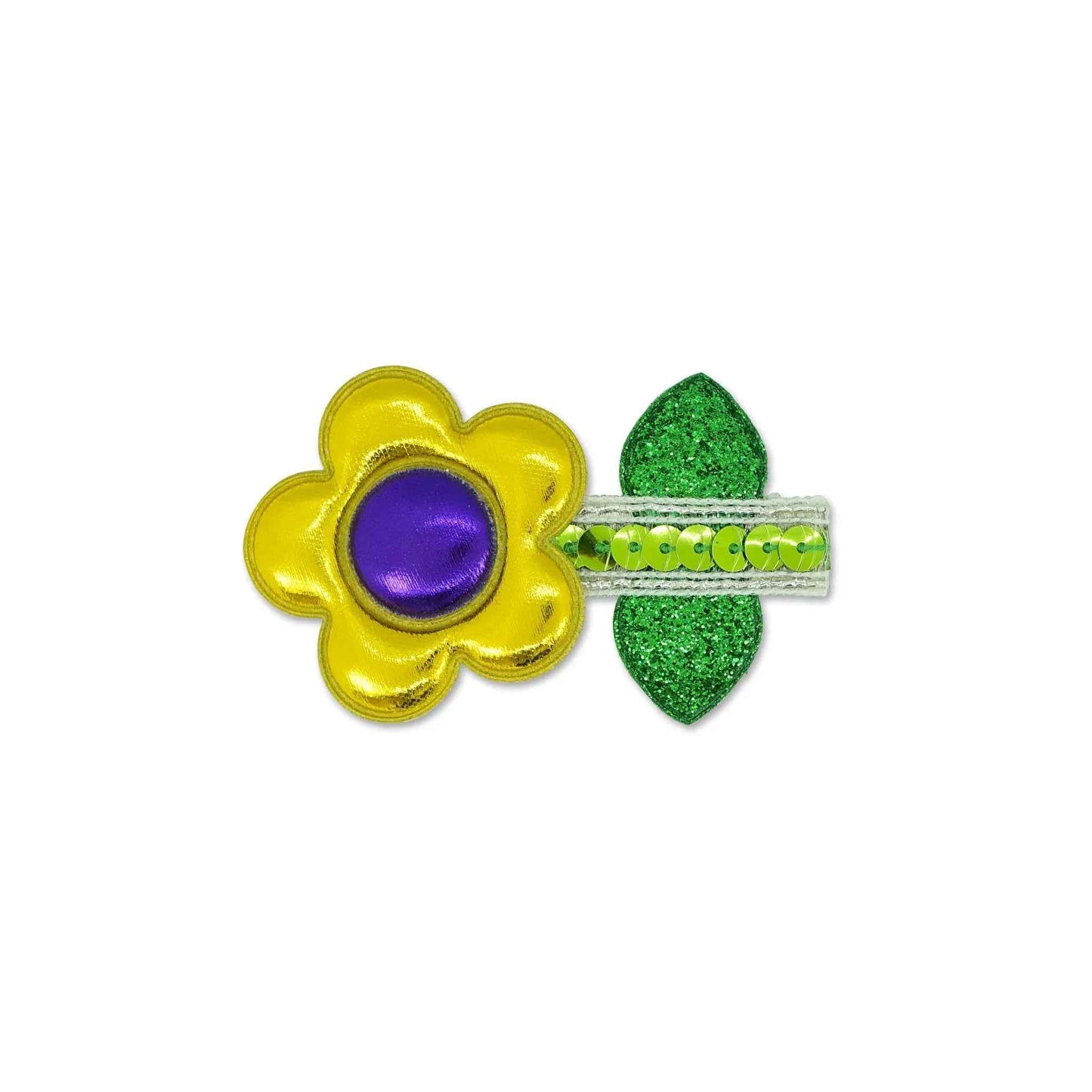 METALLIC FLOWER HAIR CLIP