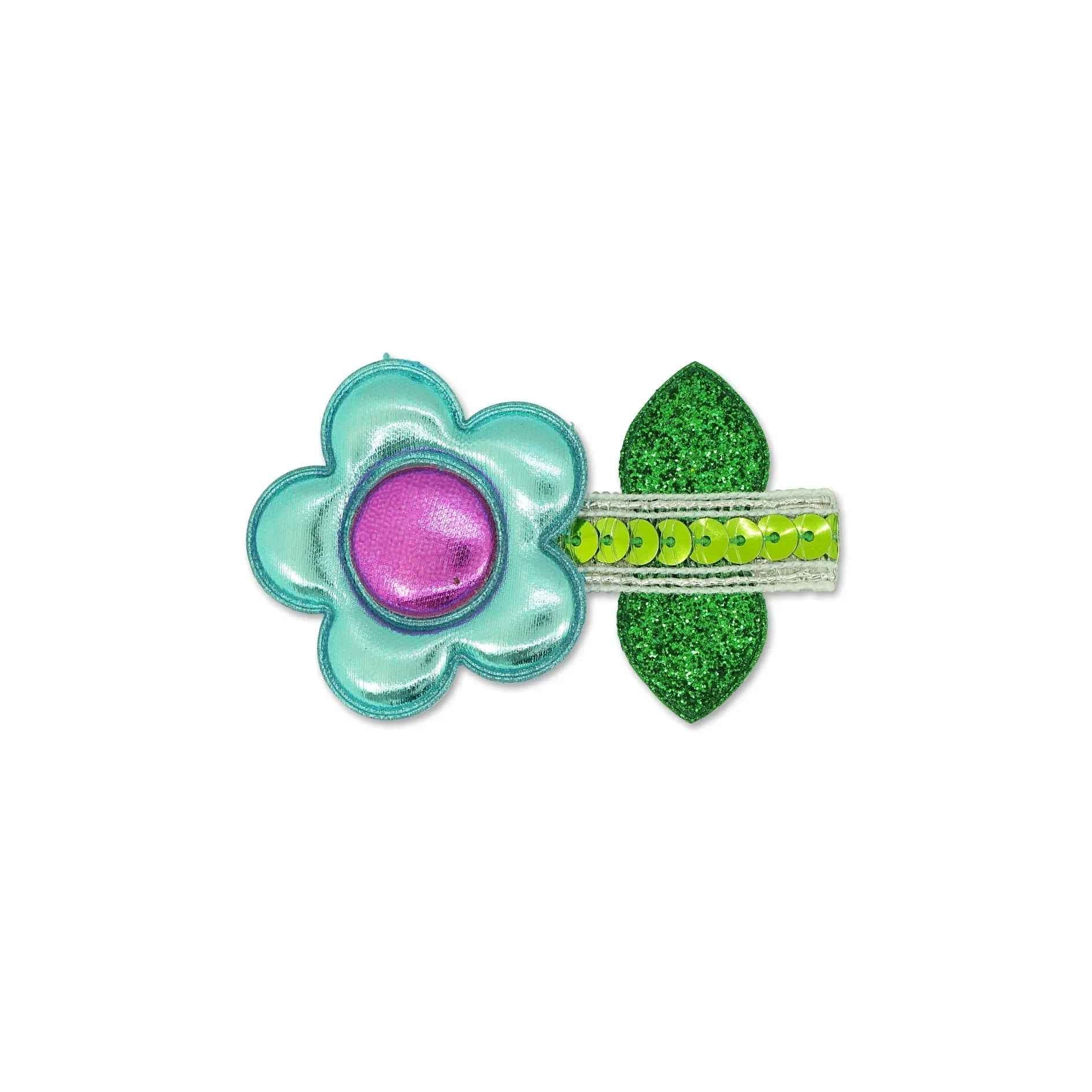 METALLIC FLOWER HAIR CLIP