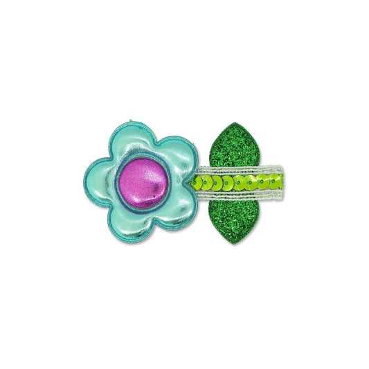 METALLIC FLOWER HAIR CLIP