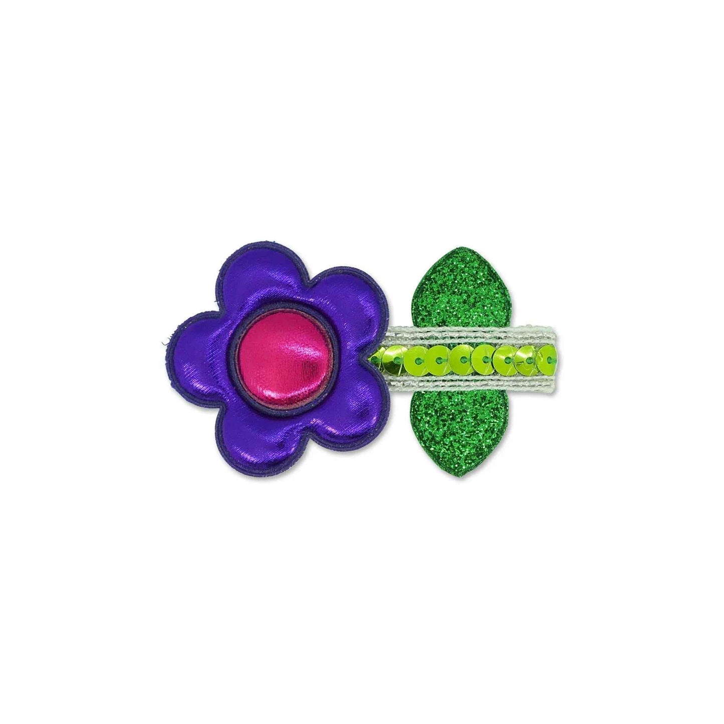 METALLIC FLOWER HAIR CLIP