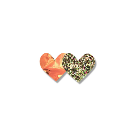 GLITTER 2 HEART HAIR CLIP - Milk x Soda