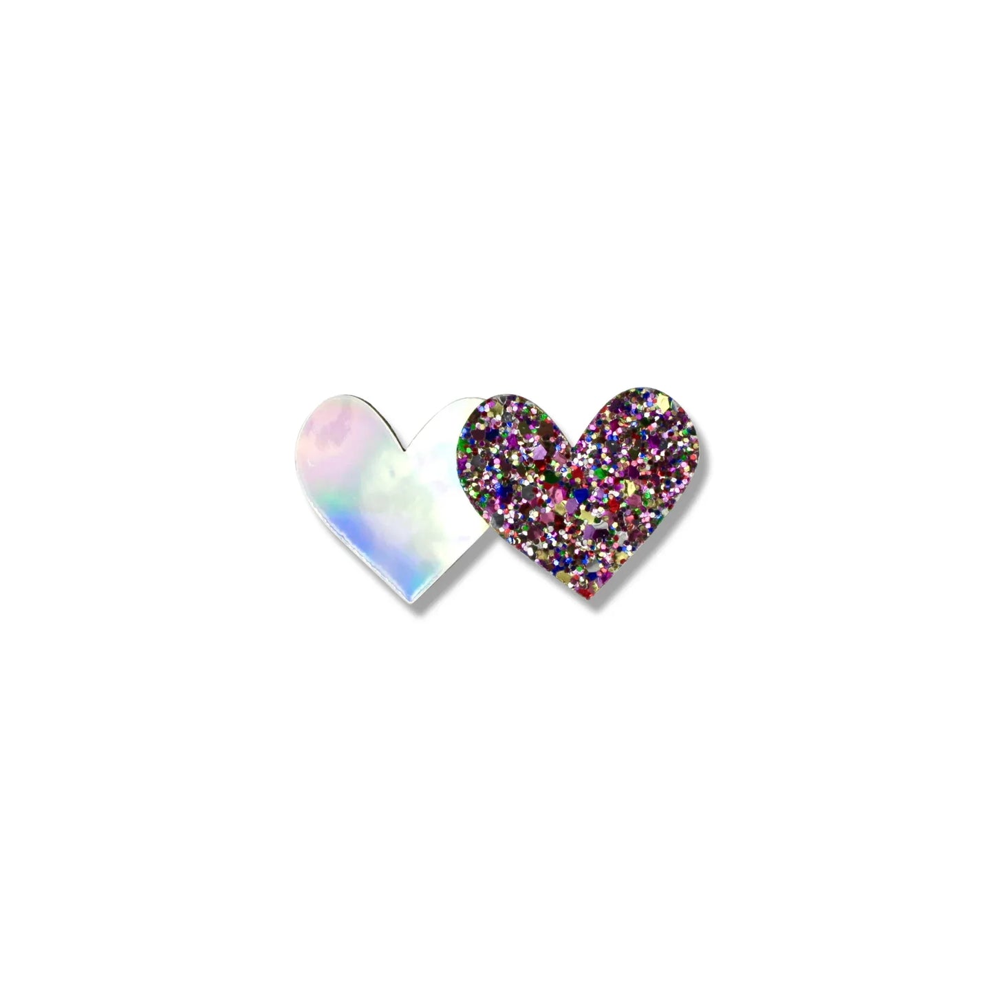 GLITTER 2 HEART HAIR CLIP - Milk x Soda
