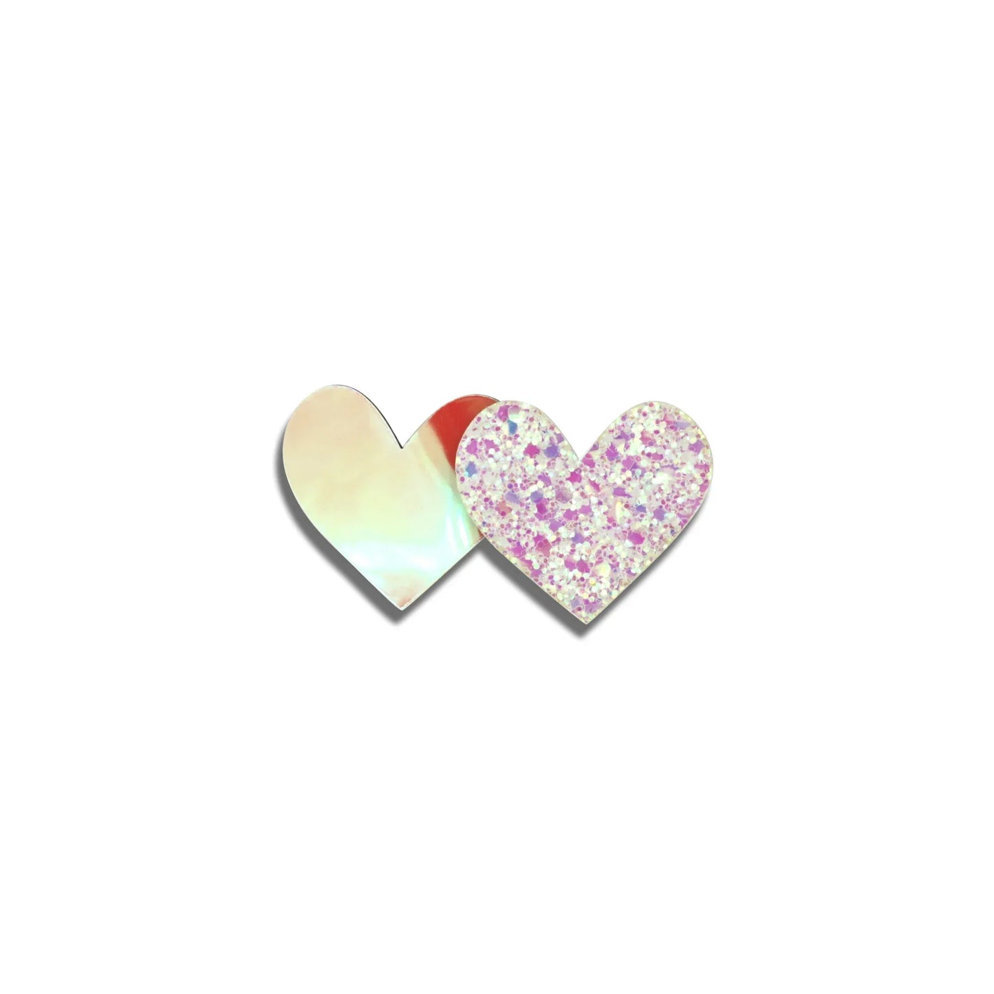 GLITTER 2 HEART HAIR CLIP - Milk x Soda