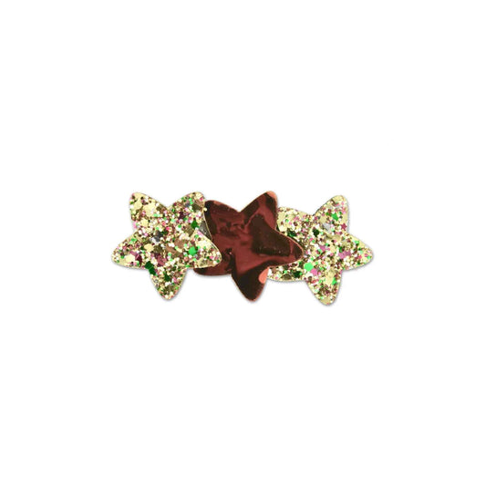 GLITTER 3 STARS HAIR CLIP
