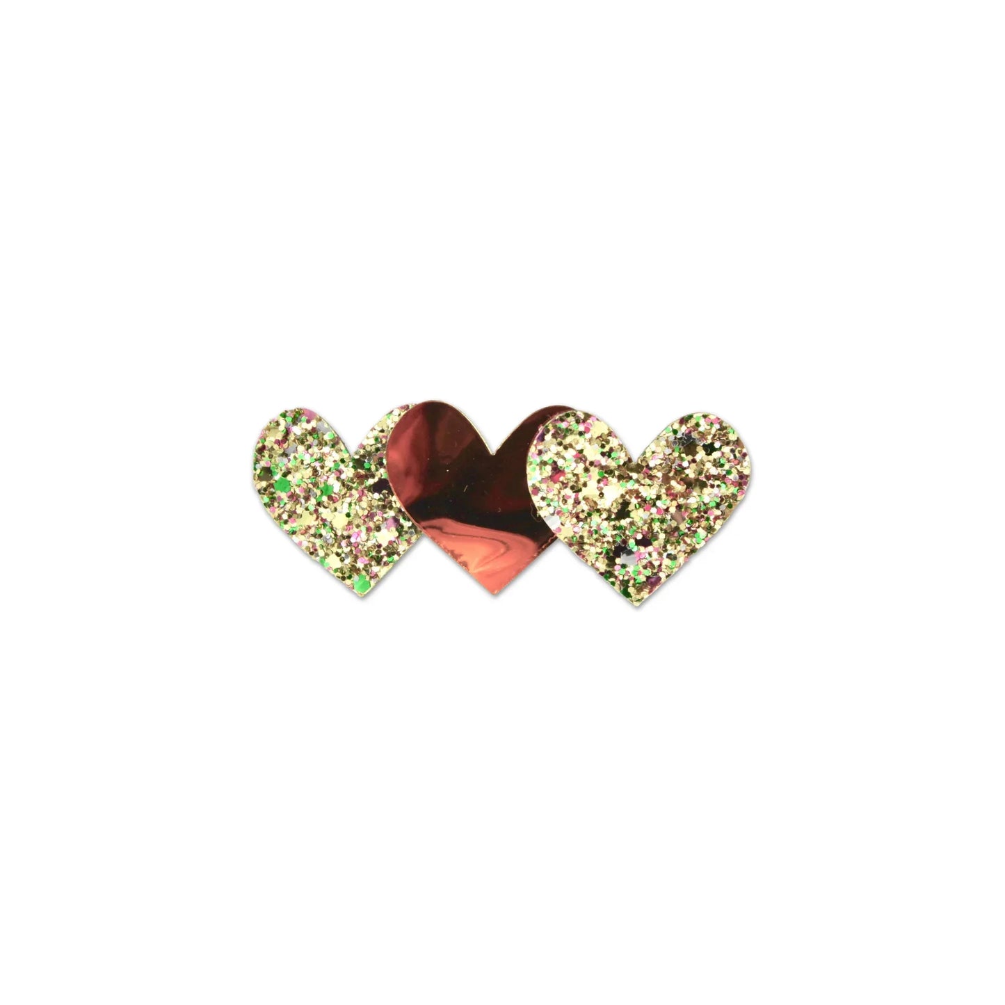 GLITTER 3 HEARTS HAIR CLIP - Milk x Soda