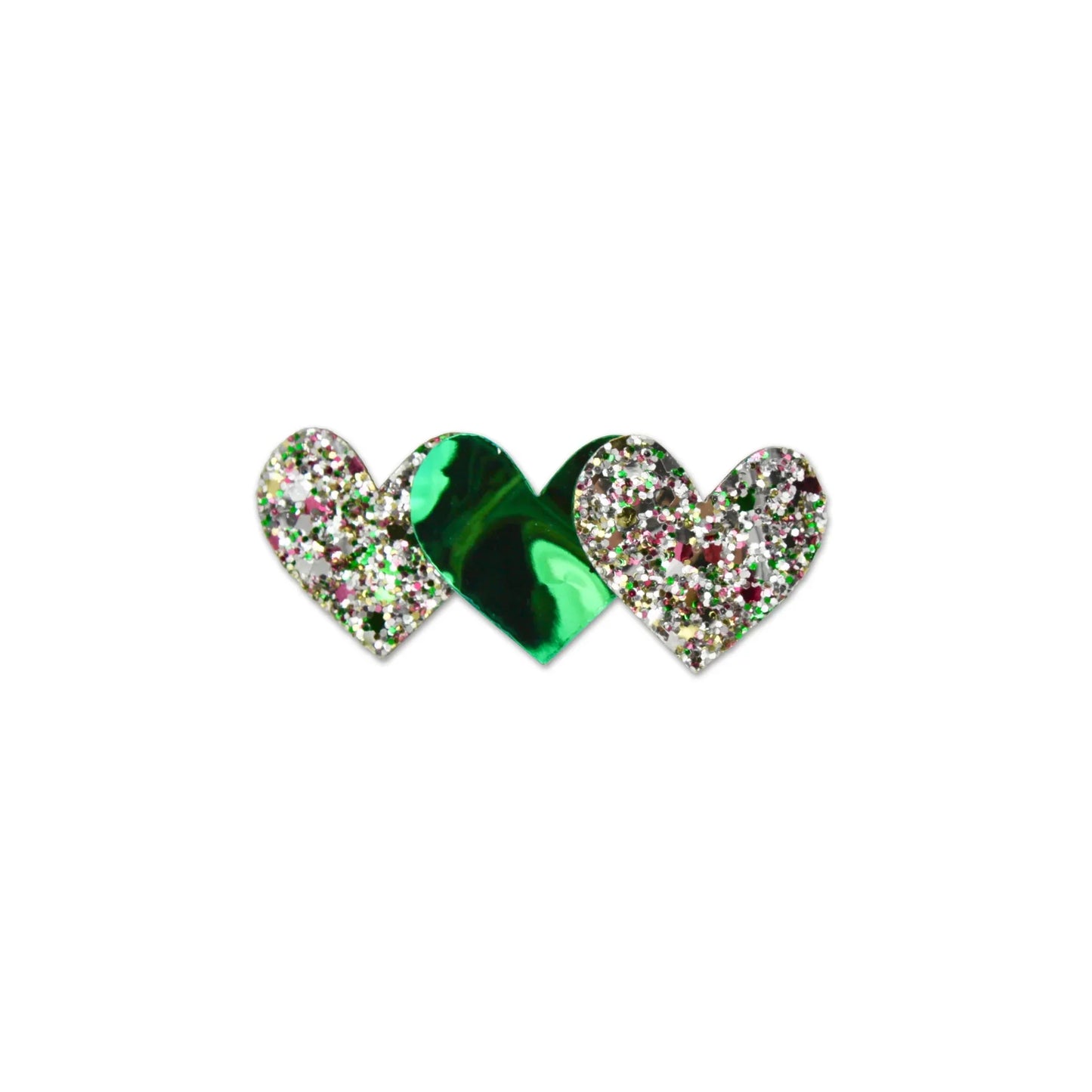 GLITTER 3 HEARTS HAIR CLIP - Milk x Soda