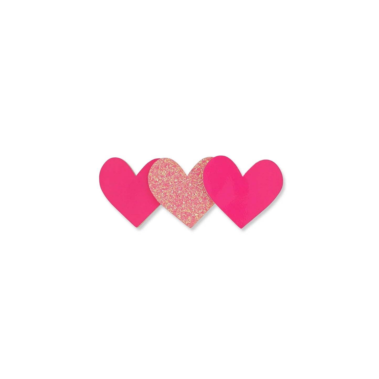 GLITTER 3 HEARTS HAIR CLIP - Milk x Soda